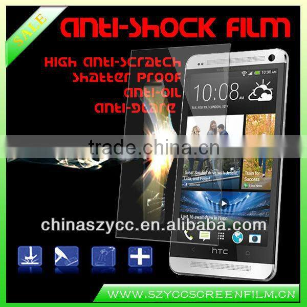 2013 New Products PAC 4-6H Hardness Factory Supply Anti-shatter Screen Film For HTC one
