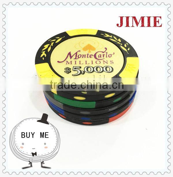 clay different colored sticker poker chips for sale