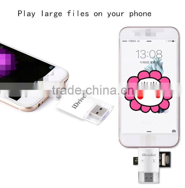 iReader OTG Micro USB 2.0 TF SD Card Reader, 2-in-1 USB 2.0 to Micro USB OTG SD TF Memory Mobile Card Reader