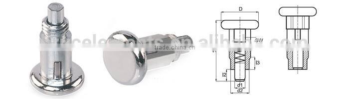 Steel Index Plunger Spring-loaded catch with stop BK36.0030