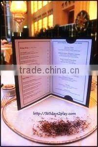 Fashionable Customed PVC Menu Book ,Menu Cover for Saloon Bar