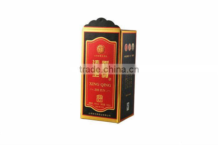 Customized Recyclable Red Paper Wine Box/Printed Single Bottle Wine Box For Gift