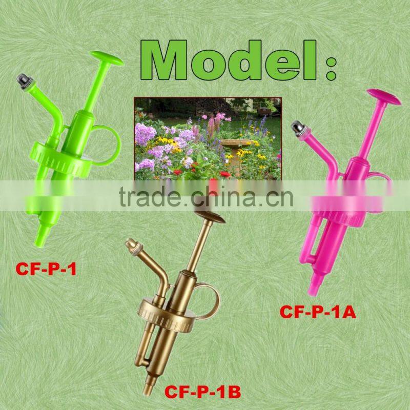 Flower dispenser pump garden sprayer pump in any color plastic small garden pressure use in bottle office need it
