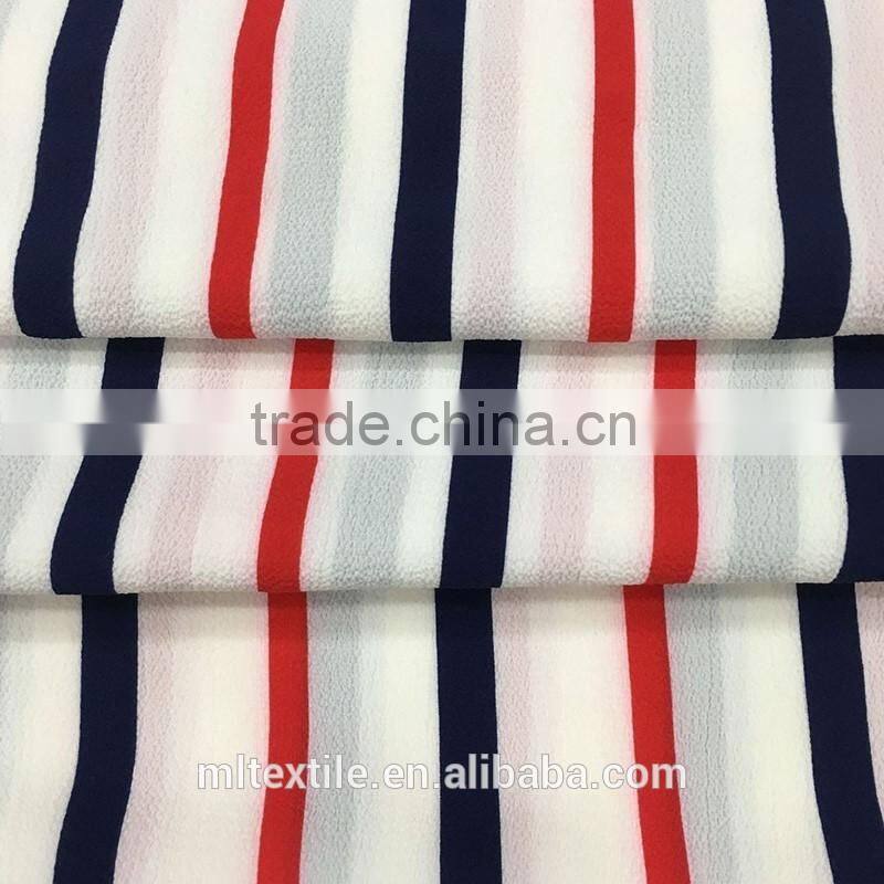 polyester chiffon stripe fabric/shirt fabric