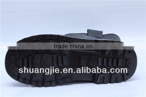 Natural rubber sole safety boots security safety shoes with steel toe cap 8075
