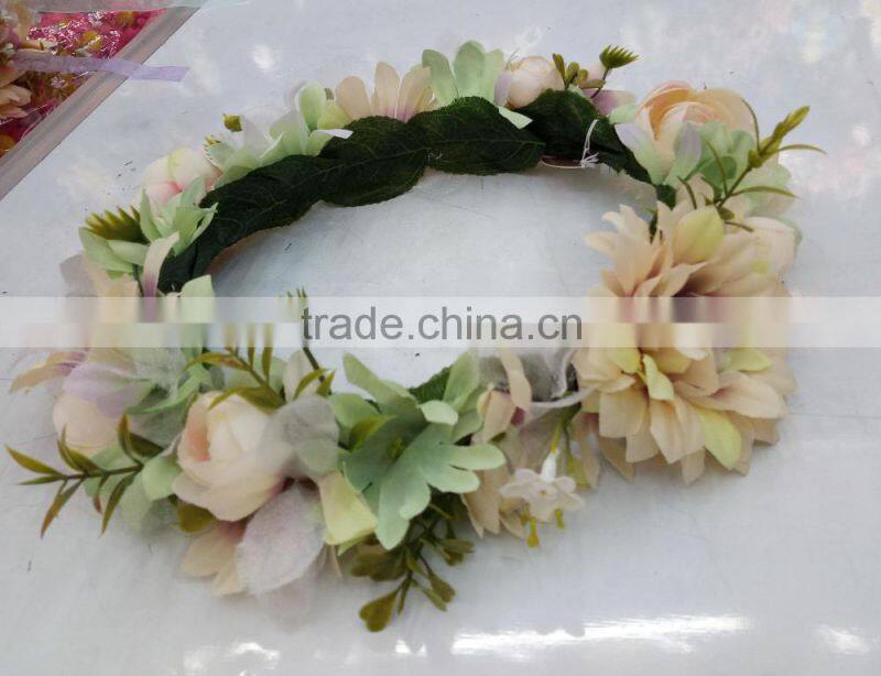 wholesale Fashion tiara flower crown headband women wedding garland crown handband girls