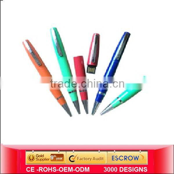 2014 Fashion Sliver Color Pen Usb Flash Drive