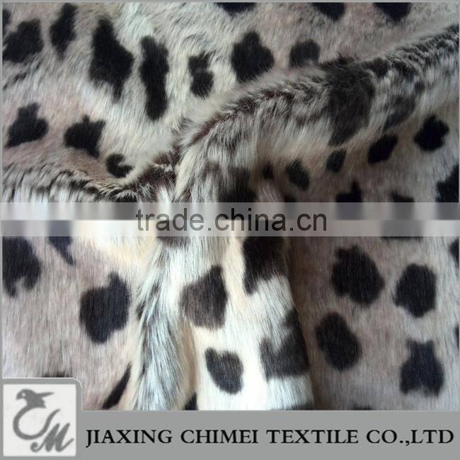 two tone leopard print smooth faux fur