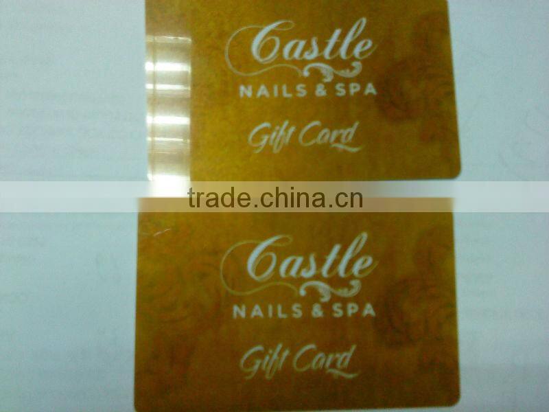 Nice Printing Plastic Gold/Silver Metallic Membership Card