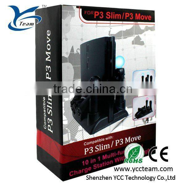 10 in 1 blue light dual charging station for ps3 move for ps3 controller for ps3 move accessories