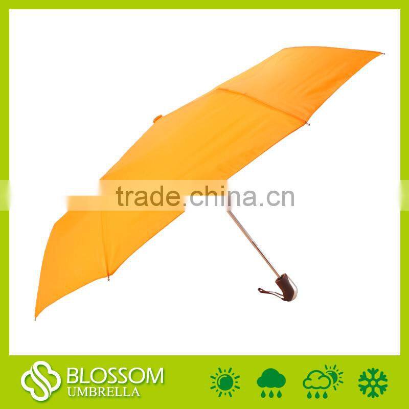 Windproof yellow rain foldable umbrella