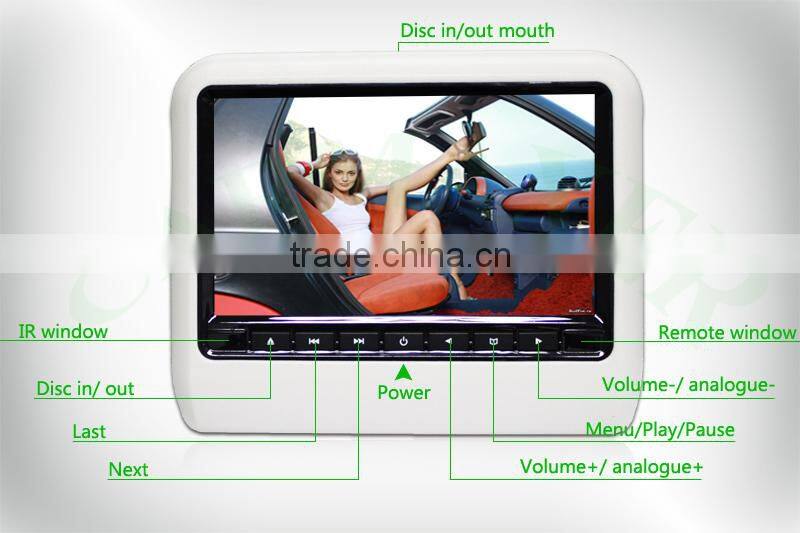 High quality classical good price pioneer headrest car dvd player for bmw e46