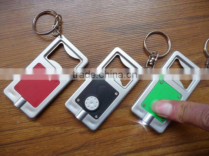Mini LED keychain with bottle opener keychain