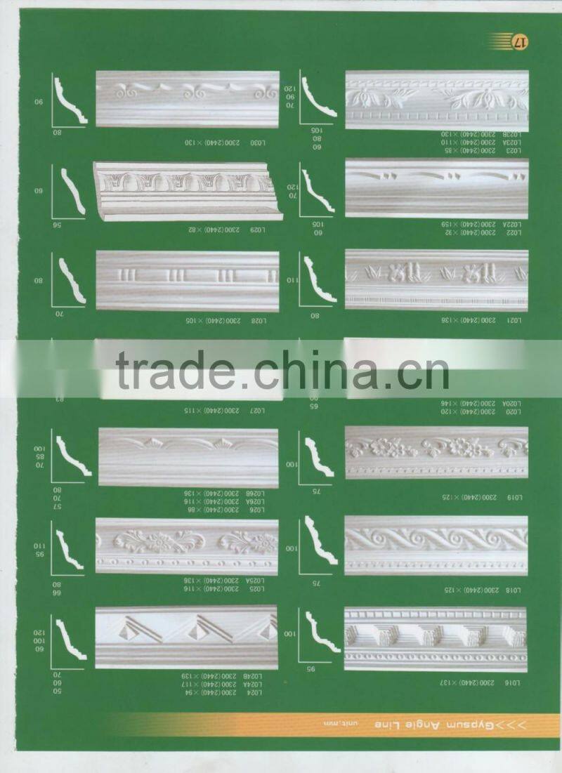 gypsum ceiling cornice moulding / gypsum cornice mould factory direct sale
