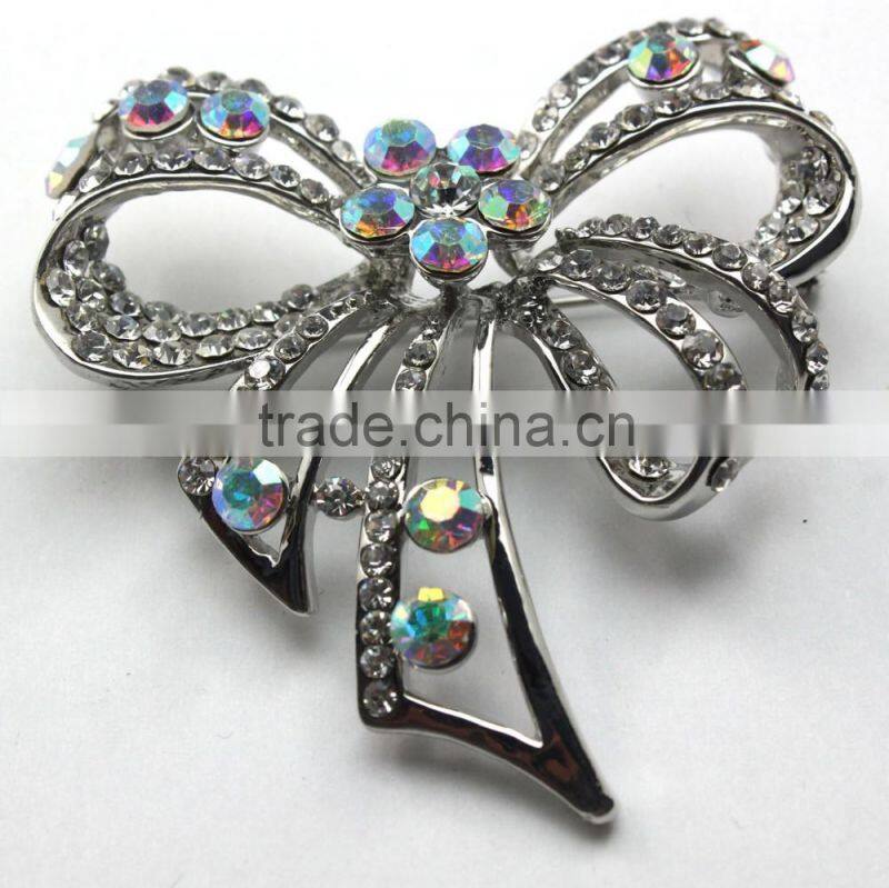 Butterfly Rhinestone Metal Brooch Pins,Color Rhinestone Brooch For Suit