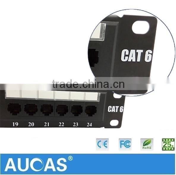 cat6 Black 12 port 96 port fiber optic patch panel