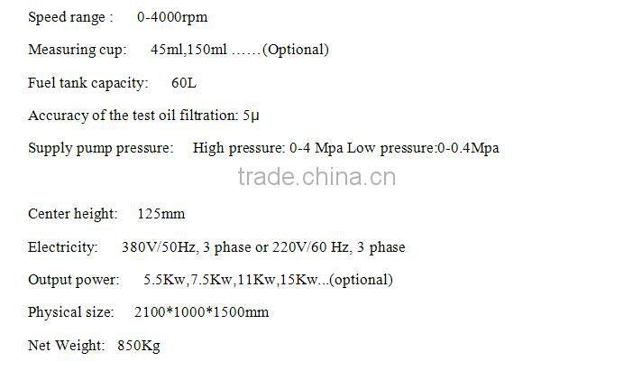 HTA279 steering gear power pump test bench