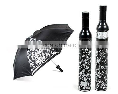 2014 new creative products promotion gift rose bottle umbrella