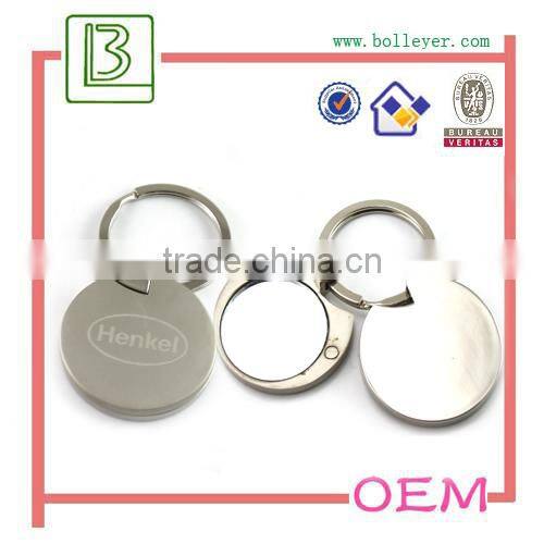 customized logo metal coin key chain