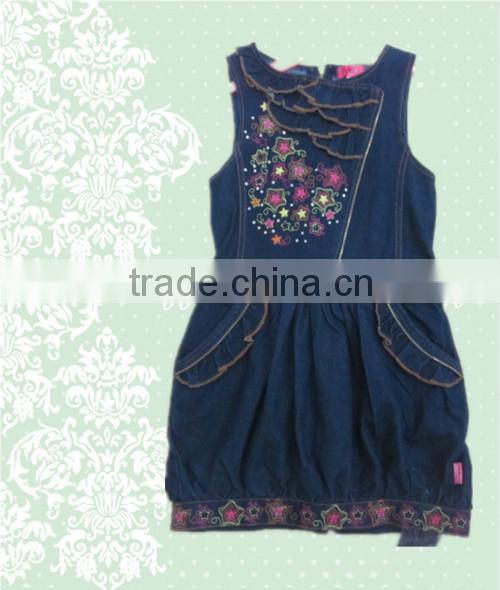 manufactury children girls denim dress
