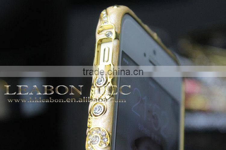 Wholesale new product china alibaba supplier bling bling diamand Aluminum Bumper Case Cover For iphone 5 5s