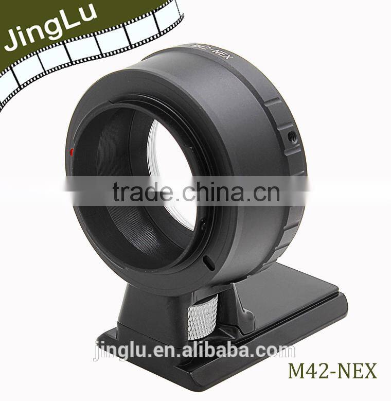for M42 mount lens to NEX camera body lens adapter ring with long tripod