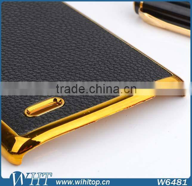 Fancy Mobile Phone Cover PC Chrome Leather Coated for LG G3 Case