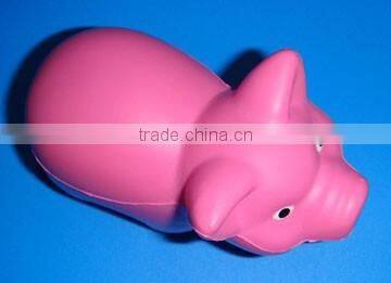 pink pig pu stress toys