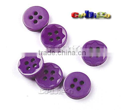 18L(11.5mm) Resin Buttons Laser Figure 4 Holes Sewing Craft For Bag Shoe Garment Toy #FLN015(Mix-s)