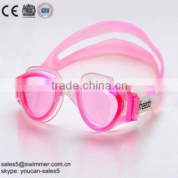 Racing swimming goggles with mirror coated lens