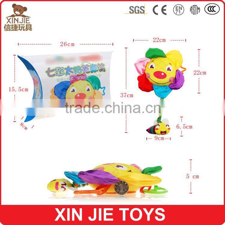 rattle baby plush toy safty soft baby toys with sounds clip eco-friendly material stuffed baby animal doll