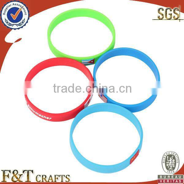 diy decoration craft football sport wholesale price silicone bracelet for promotion