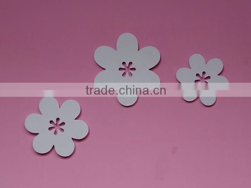 Flower DIY 3pcs Art wood delicate Wall Sticker Removable Decal Home Decor