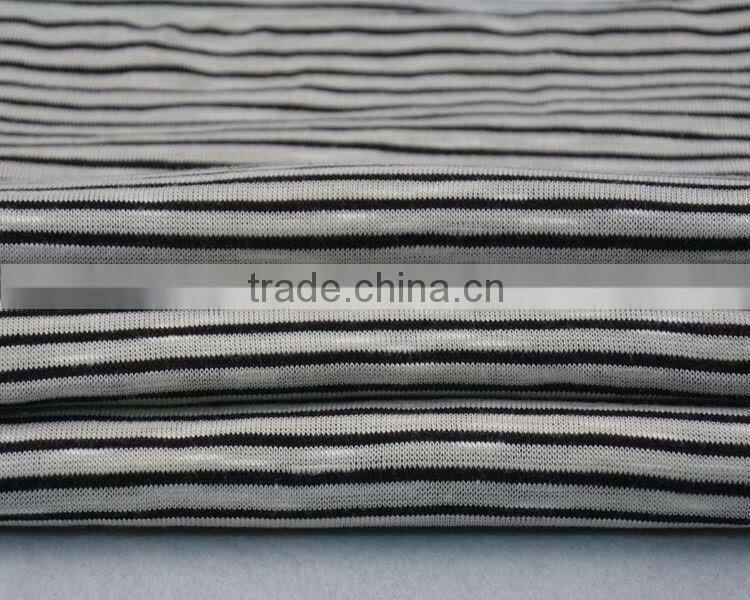Jiufan Textile Design Cut & Sew Fabric Knitting Hacci Fabric Stripe Fabric Rayon Polyester Spandex Fabric