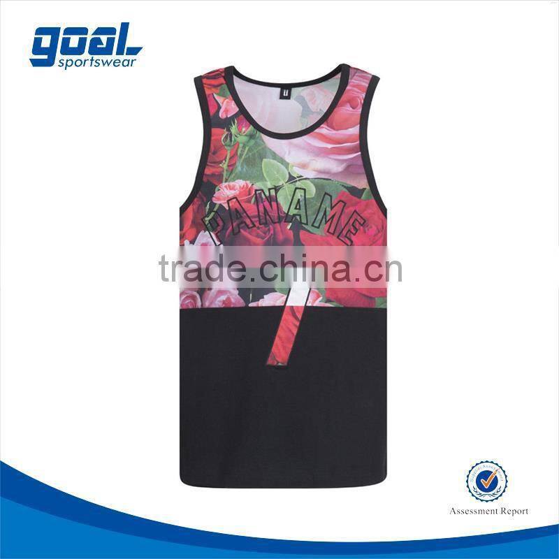Latest design digital printing dry fit ladies sleeveless summer vest