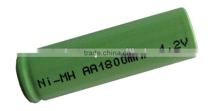 AA Size NiMH Rechargeable Battery 1.2V 1800mAh for Emergency Light