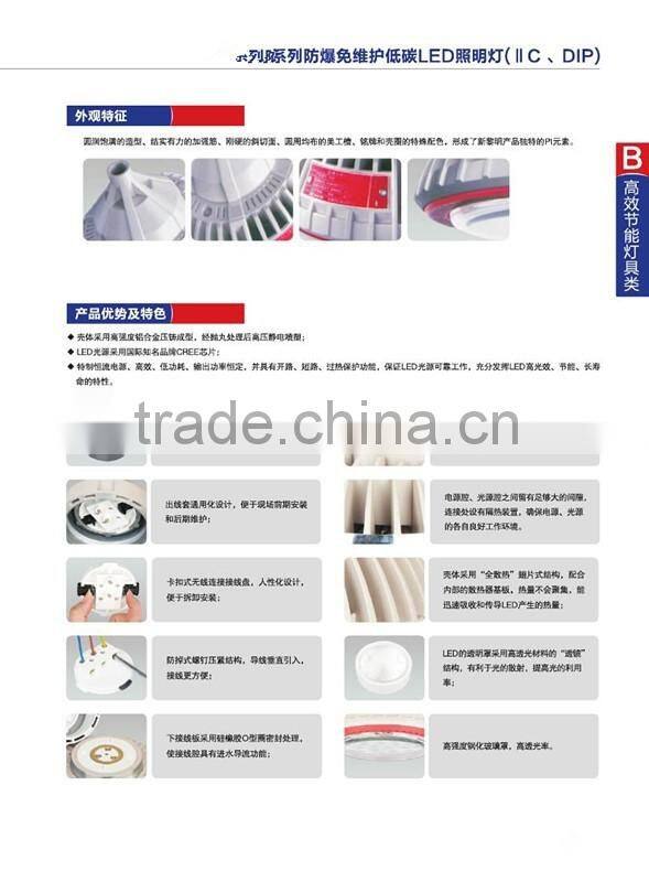 LED Explosion proof Protected Lighting Fixtures (IIB,IIC,DIP)