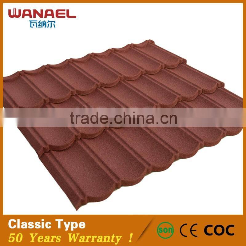 Wannel No Fading Heat Insulation Steel Roof Tile
