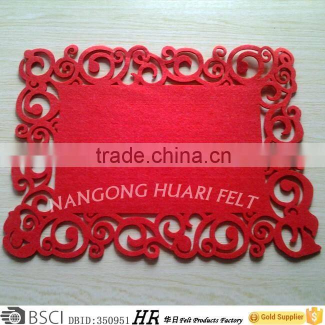 Square felt placemats red felt placemats