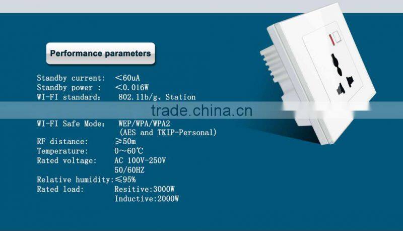 Android /IOS Phone controlled smart universal electric smart Power Socket