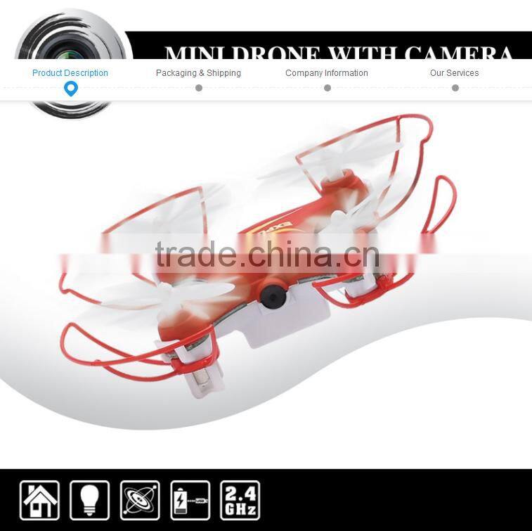 Nano Mini Remote Control Quandcopter 2.4Ghz Professional RC Toy Drone with Camera