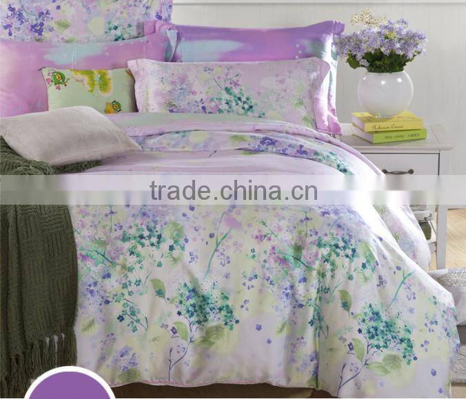 Enviromental protection tencel material bedding set 2014 the latest design bed sheets set hot sale tencel bedding set