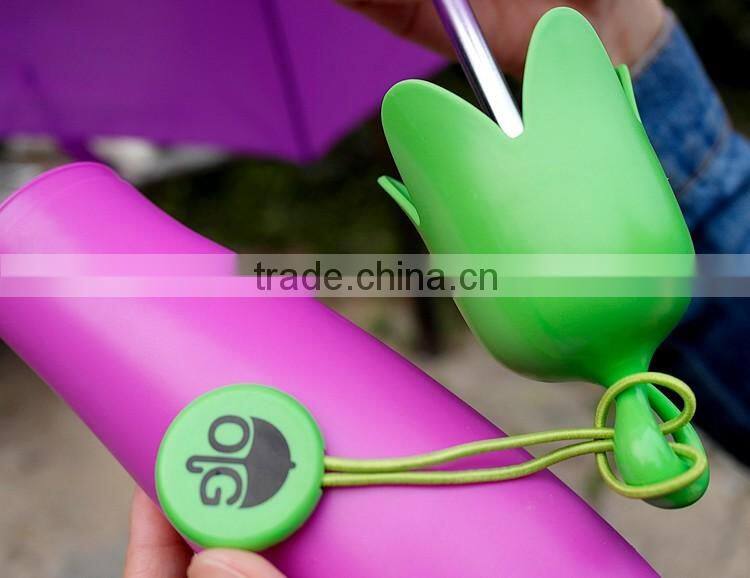 Hot Sell Unique Umbrella Sun And Rain Folding Umbrella Eggplant Shape Umbrella