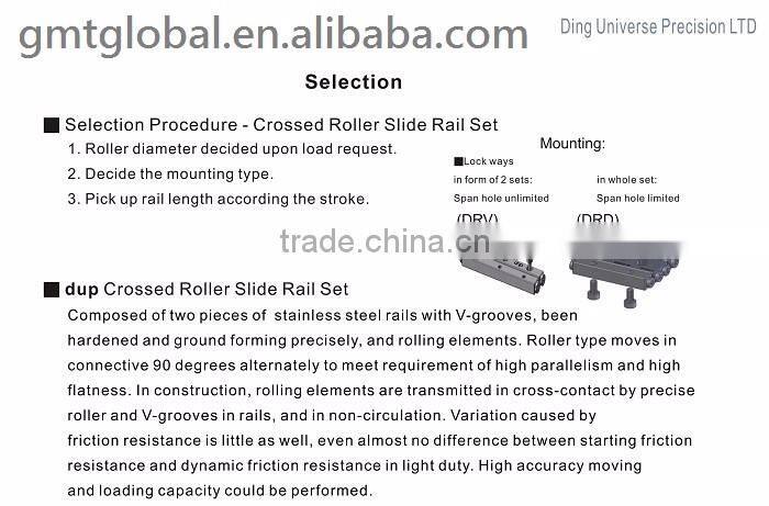 dup DRV cnc linear guide rail with crossed roller slide rail