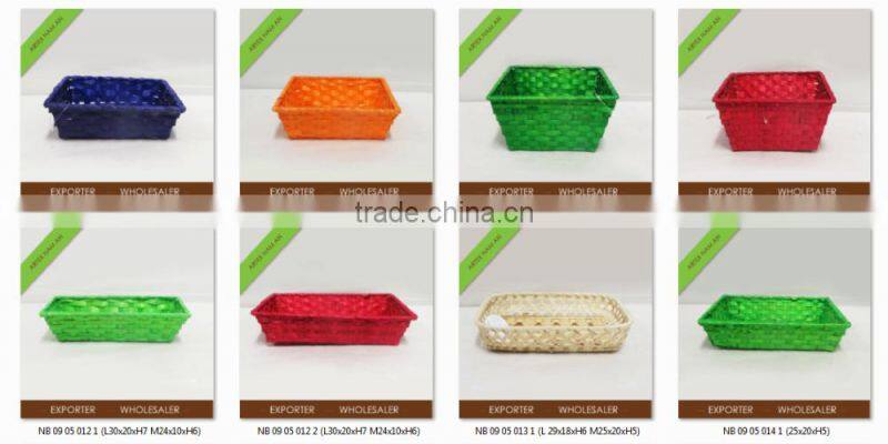 Gold supplier handmade bamboo hamper basket weaving in Vietnam