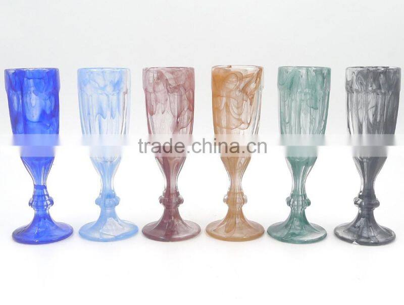 Alabaster champagne flute glass for home deco and holidays