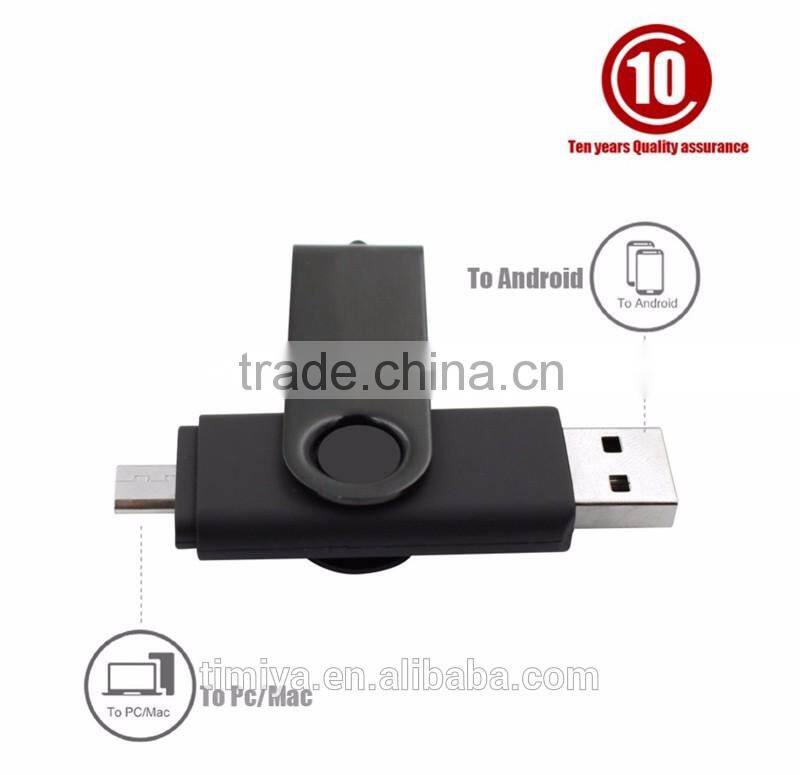 Super 2 In 1 OTG Micro USB Flash Drive 64GB Classic Style For Mobile Smart Phone Tablet Computer Player TV DVD Etc (Golden)