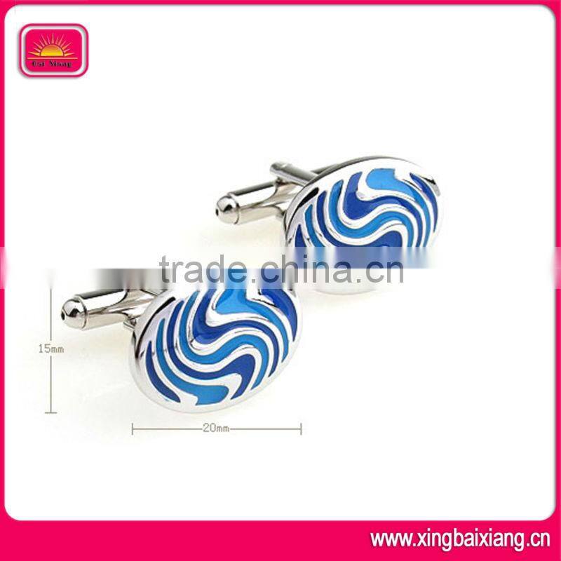 simple shaped silver business cufflink buttons