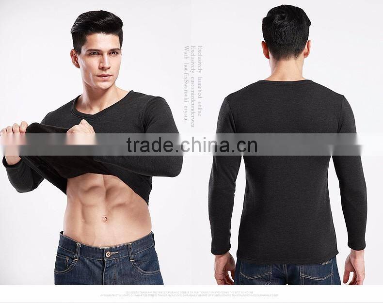 Winter Men Long Johns Thicken Mens Thermal Underwear Sets Plus Velvet Warm Long John V-Neck Thermal Undershirts Trousers