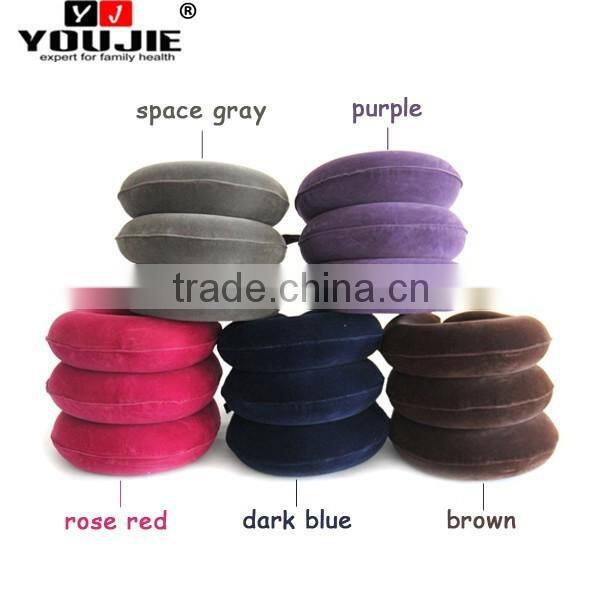 Portable fashionable inflatable latex foam cervical collar